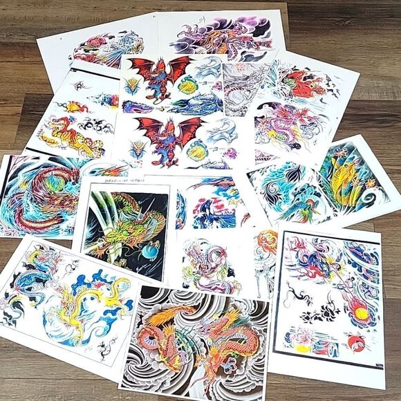 Tatoo flash art set of 15 - Picture 1 of 13